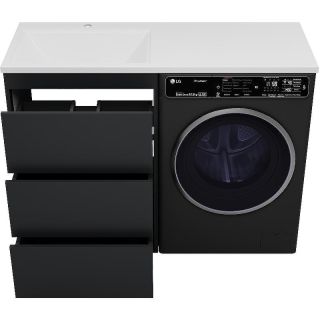 Напольная тумба под раковину Brevita Grafit 120 L УТ000015085 Графит матовый